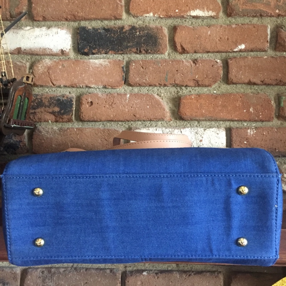 Nwot Iman Denim Global Chic Statement Bag - image 3